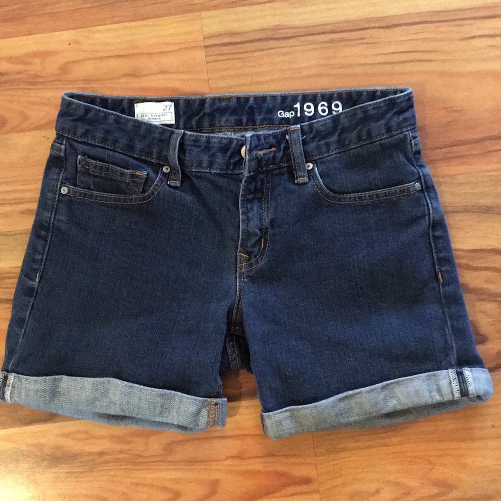 Gap 1969 Real Straight Cuffed Denim Shorts Size 27